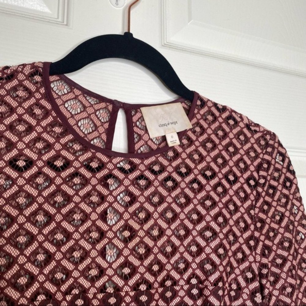cinq a sept Cossette Lace Bell-Sleeve Dress - Picture 7 of 13